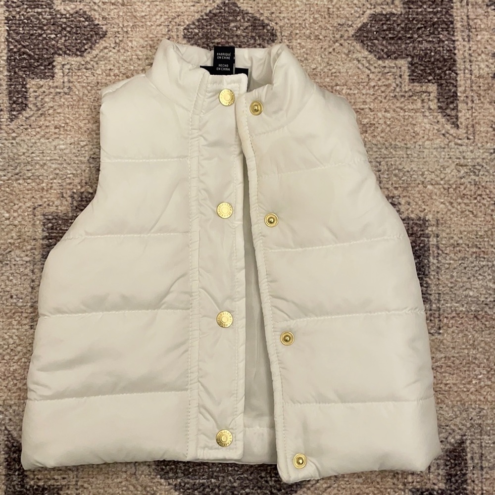 3-6 month Calvin Klein white baby puffy vest